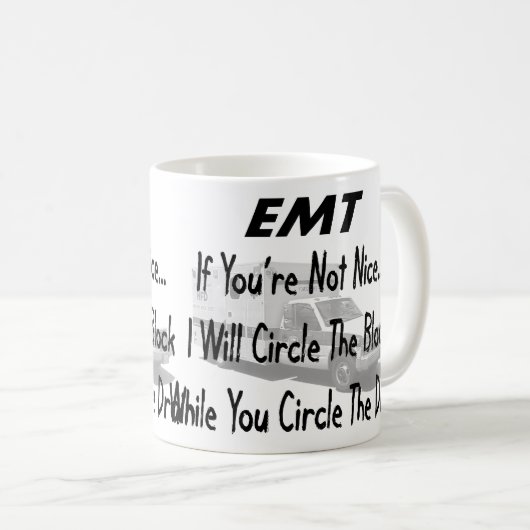 Funny EMT T T-Shirts & Gifts Koffiemok (Voorkant rechts)