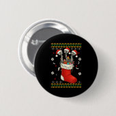 Funny Emu Bird In Xmas Socks Lights Christmas Ronde Button 5,7 Cm (Voorkant /achterkant)