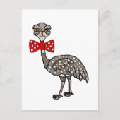 Funny Emu Bird met rode stropdas Briefkaart (Voorkant)