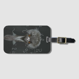 Funny Emu Einstein Bagagelabel