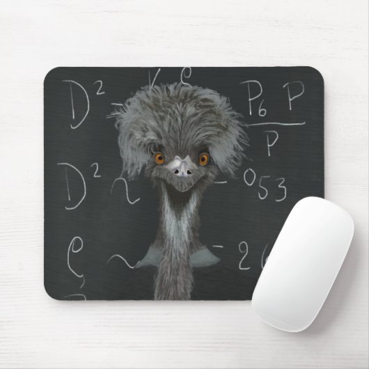 Funny Emu Einstein Muismat (Met muis)