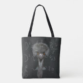 Funny Emu Einstein Tote Bag (Achterkant)