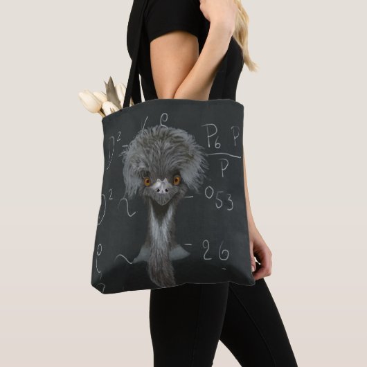 Funny Emu Einstein Tote Bag (Dichtbij)