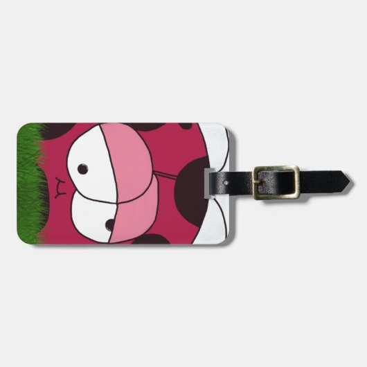 Funny en Chubby Ladybug Bagagelabel (Voorkant horizontaal)