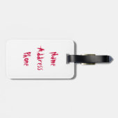 Funny en Chubby Ladybug Bagagelabel (Achterkant horizontaal)