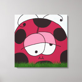 Funny en Chubby Ladybug Canvas Afdruk