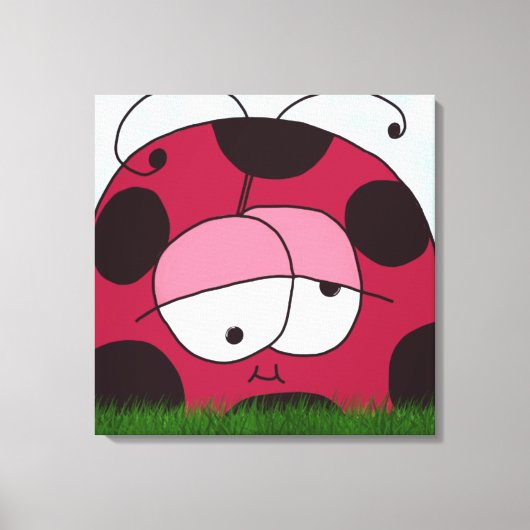 Funny en Chubby Ladybug Canvas Afdruk (Voorkant)