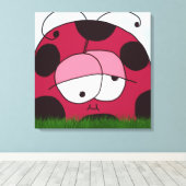 Funny en Chubby Ladybug Canvas Afdruk (Insitu (Houten vloer))