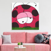Funny en Chubby Ladybug Canvas Afdruk (Insitu (Woonkamer))