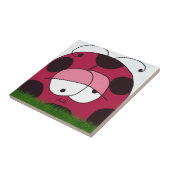 Funny en Chubby Ladybug Tegeltje (Zijkant)
