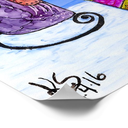 Funny en Whimsical Vist Poster (Hoek)