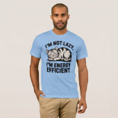 Funny Energy Efficient Cat T-Shirt (Voorkant volledig)