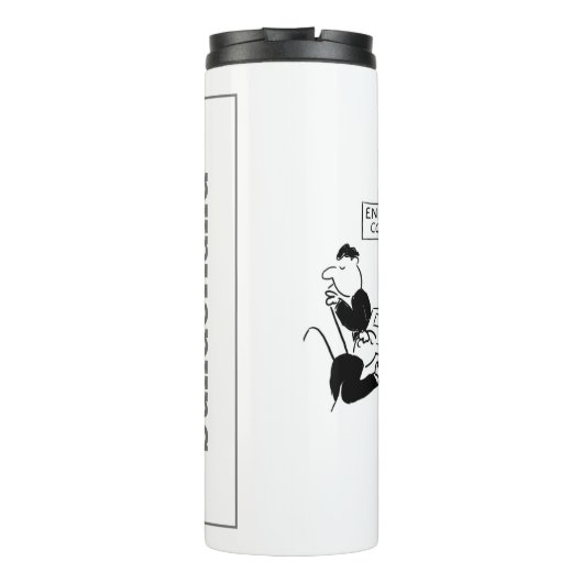 Funny Energy Saving Cartoon Thermosbeker (Achterkant)