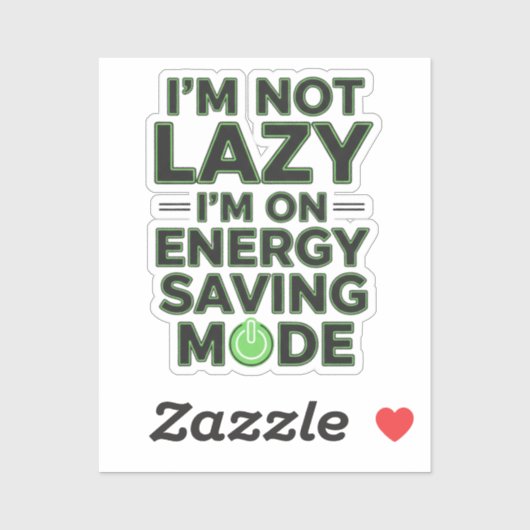 Funny Energy Saving Mode Decal Sticker (Vel)