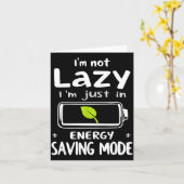 Funny Energy Saving Mode Design Lazy Humor Joke Gi Kaart (Gele Bloem)