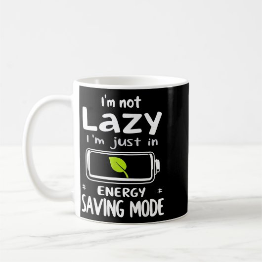 Funny Energy Saving Mode Design Lazy Humor Joke Gi Koffiemok (Links)