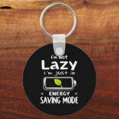 Funny Energy Saving Mode Design Lazy Humor Joke Gi Sleutelhanger (Voorkant)