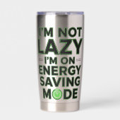Funny Energy Saving Mode Lazy Humor Tumbler Geïsoleerde Drinkbeker (Voorkant)
