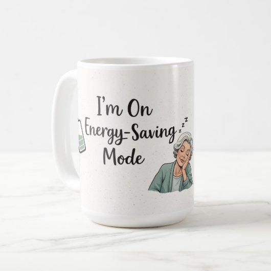 Funny Energy Saving Mug Koffiemok (Voorkant links)