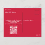 Funny Engagement Party Whimsical Moose QR Code Briefkaart (Achterkant)