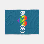 Funny Engayged Gay Couple Engagement Party Rainbow Fleece Deken (Voorkant (Horizontaal))