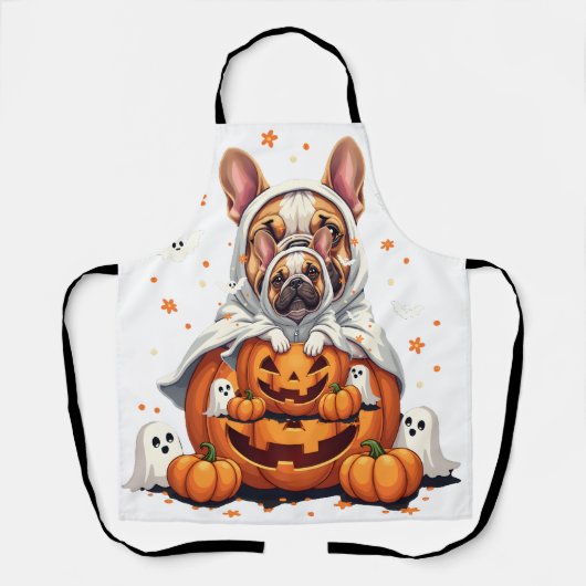 Funny Engelse Bulldog Geest Boo Halloween Dames M Schort (Voorkant)