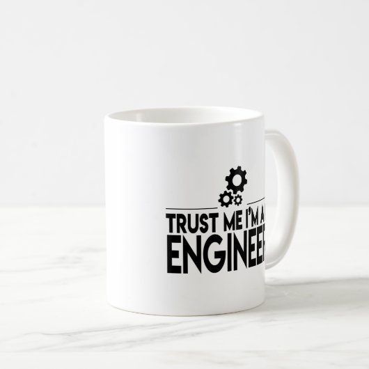 Funny Engineer Coffee Mok (Voorkant rechts)