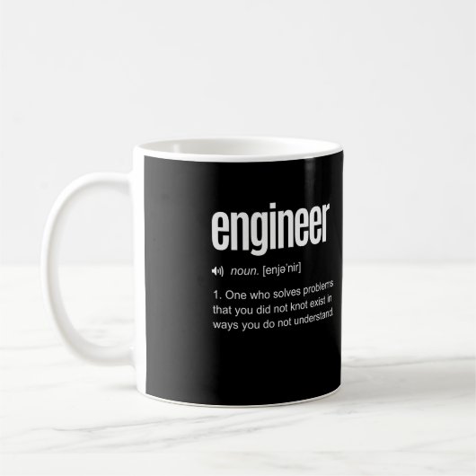 Funny Engineer Definition Koffiemok (Links)