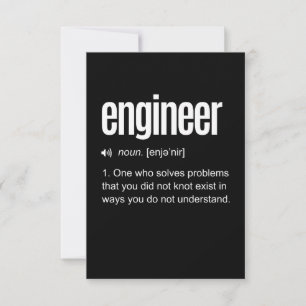Funny Engineer Definition RSVP Kaartje