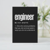 Funny Engineer Definition RSVP Kaartje (Staand voorkant)