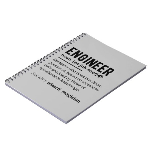 Funny Engineer Definition Spiral Photo Notitieboek (Linkerzijde)