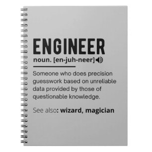 Funny Engineer Definition Spiral Photo Notitieboek