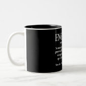 Funny Engineer Definition Two-Tone koffie Mok (Links)