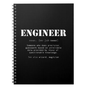 Funny Engineer Dictionary Definition Notitieboek