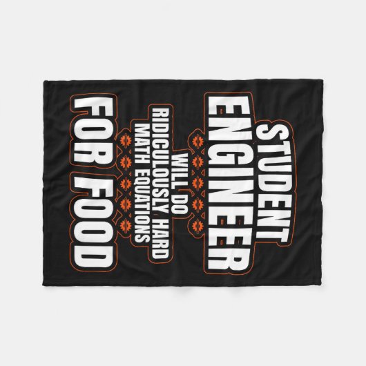 Funny Engineer Engineering College Student S  Fleece Deken (Voorkant (Horizontaal))