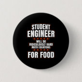 Funny Engineer Engineering College Student S  Ronde Button 5,7 Cm (Voorkant)