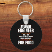 Funny Engineer Engineering College Student S  Sleutelhanger (Voorkant)