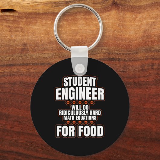 Funny Engineer Engineering College Student S Sleutelhanger (Voorkant)