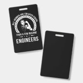 Funny Engineer for All Women Creëer Badge (Voor- en achterkant)