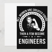 Funny Engineer for All Women Creëer Bedankkaart (Voorkant / Achterkant)