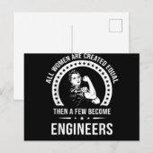 Funny Engineer for All Women Creëer Briefkaart (Voorkant / Achterkant)