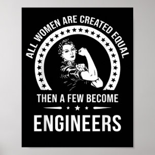 Funny Engineer for All Women Creëer Poster