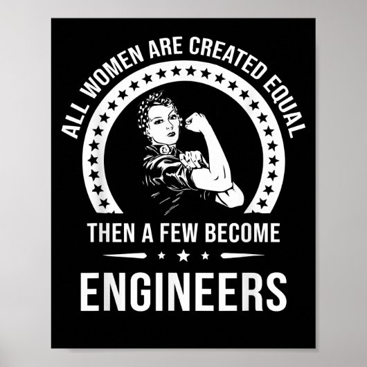 Funny Engineer for All Women Creëer Poster (Voorkant)