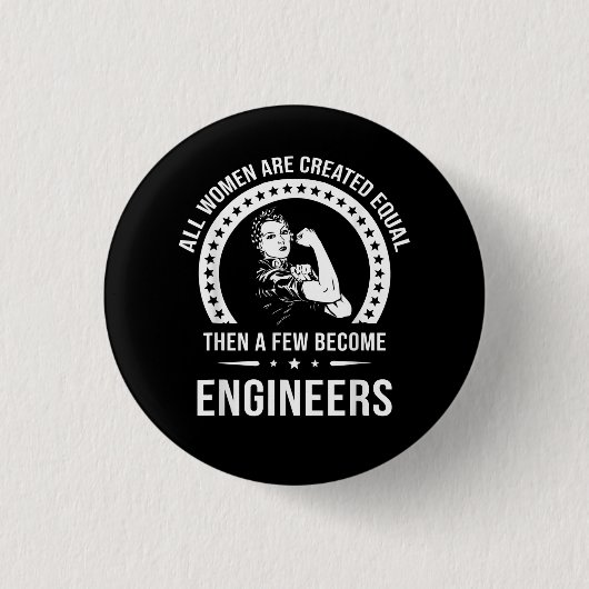 Funny Engineer for All Women Creëer Ronde Button 3,2 Cm (Voorkant)