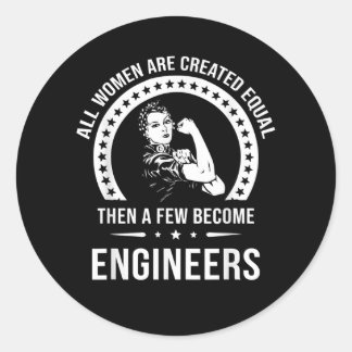 Funny Engineer for All Women Creëer Ronde Sticker