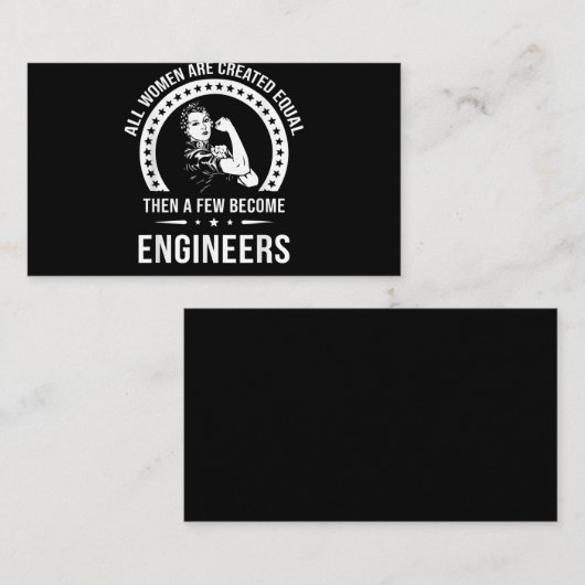 Funny Engineer for All Women Creëer Visitekaartje (Voorkant / Achterkant)