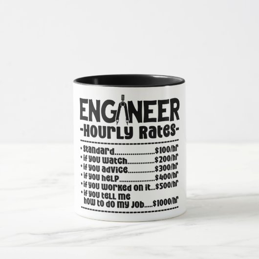 Funny Engineer Hourly Rates Mok (Midden)