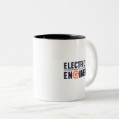 Funny Engineer Humor Electrical Engineering Job Tweekleurige Koffiemok (Voorkant rechts)