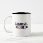 Funny Engineer Humor Electrical Engineering Job Tweekleurige Koffiemok (Links)