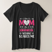 Funny Engineer mama, Engineer mama Grote Maat T-shirt (Design voorkant)